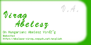 virag abelesz business card